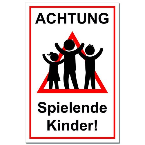 Hinweisschild "spielende Kinder!"