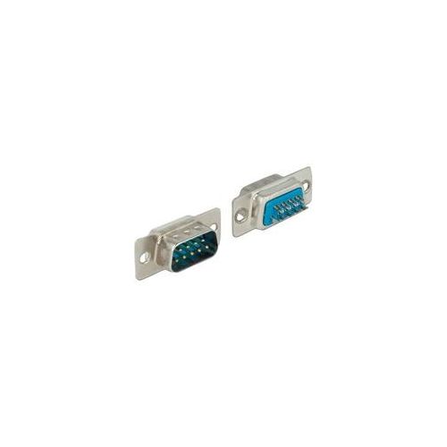 Steckverbinder Sub-D 9Pin Stecker, Lötversion silber, frei belegbar