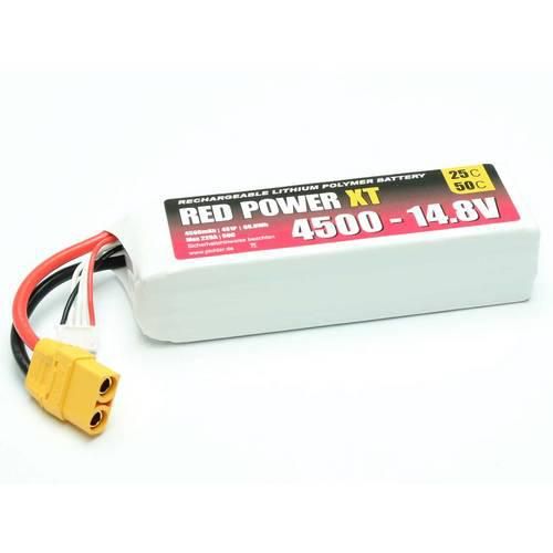 Red Power Modellbau-Akkupack (LiPo) 14.8 V 4500 mAh Softcase XT90