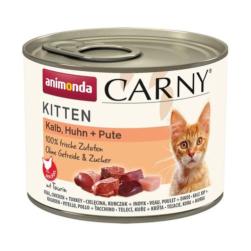 animonda Carny Kitten Kalb, Huhn + Pute 12x200g