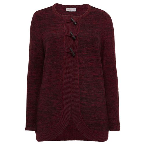 Cardigan mit Knebelknöpfen, bordeaux meliert, Gr.52/54