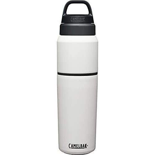 QIO Thermobecher 500 ml Edelstahl mit integriertem Becher by Camelbak white