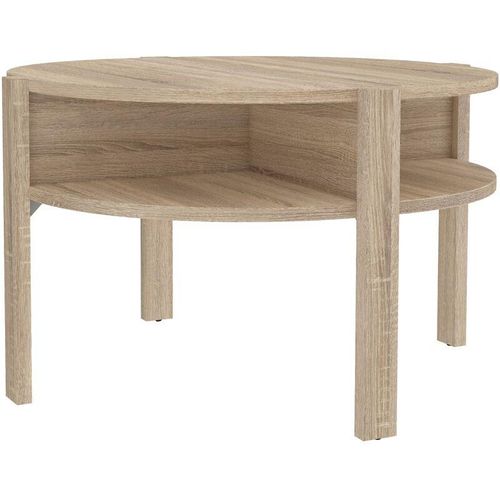 Couchtisch Sonoma Eiche Sonoma Eiche Wohnzimmertisch Modern – 74,4×45,5×74,4 cm (BxHxT) – Sofatisch Ablagetisch Tisch – [Adora.five] Wohnzimmer