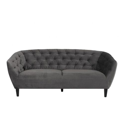 Rian 3 Personen Sofa dunkelgrau mit schwarzen Beinen. – Grau