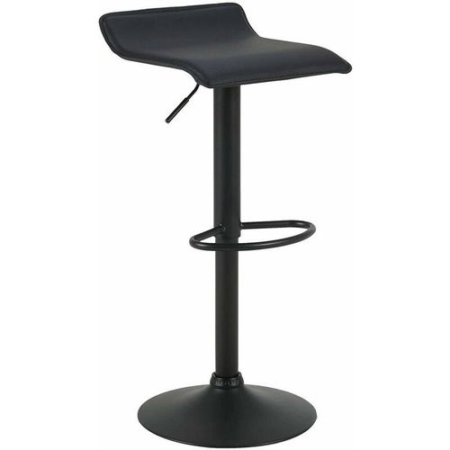 Barhocker Barstuhl Tresenhocker Bistrohocker Designer Hocker, höhenverstellbar drehbar, Kunstleder Stahl, Schwarz – schwarz – Woltu