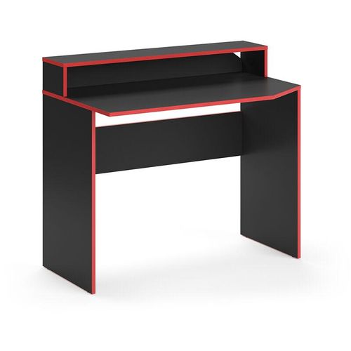 Gaming Tisch Kron, Schwarz/Rot, 100 x 60 cm, Vicco