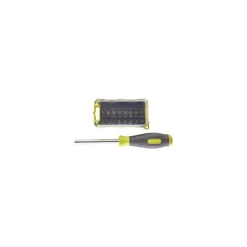 Schraubendreher RSD17PCS, mit 17-teiligem Bit-Satz grün/grau