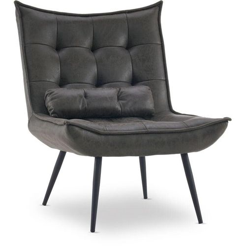 M Mcombo moderner Sessel Relaxsessel 4779-1, für Wohnzimmer,mit Taillenkissen, Retro Vintage Lesesessel,Loungesessel Stuhl Polstersessel,ohne