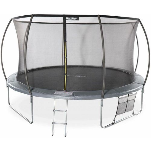 Sweeek – trampolin 430CM mit innennetz und komplettkit – Grau