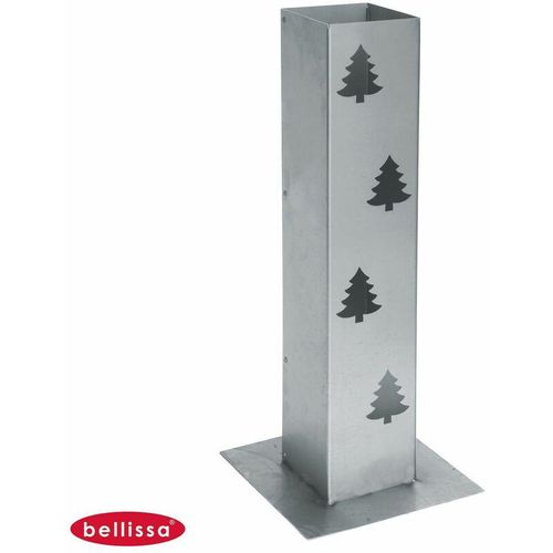 Bellissa - Corten Feuersäule 70cm Lichtsäule Windlicht Säule Garten Terrasse Deko - Tanne