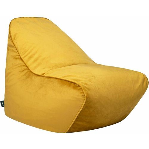Wohnzimmer-Sitzsack-Liege, Weicher Samt Sitzsack Stuhl für Erwachsene – Kurkuma – Loft 25
