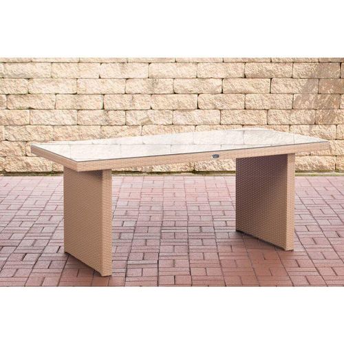 CLP - Polyrattan Tisch Avignon-sand-180 cm