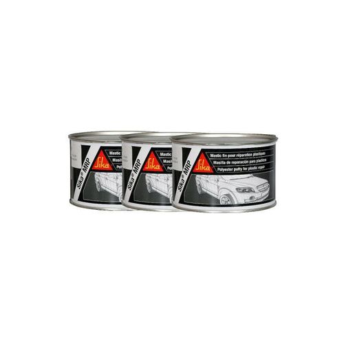 Sika – 3er-Set Kunststoffreparatur-Spachtelmasse mrp Plastic – Grau – 500ml – Gris