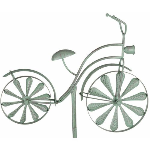 Buri – Gartenstecker Fahrrad Antik-Grün Windrad Windspiel Gartendeko Beetdeko Dekorad