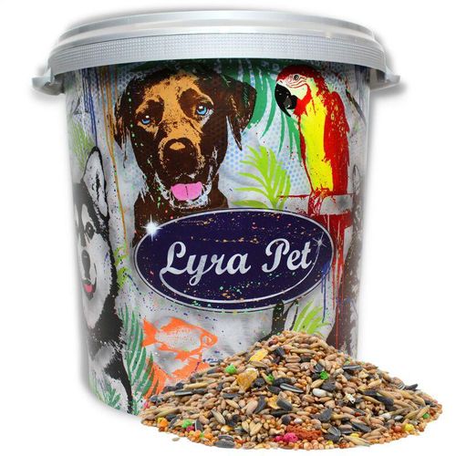10 kg Lyra Pet® Nymphensittichfutter Großsittichfutter in 30 L Tonne