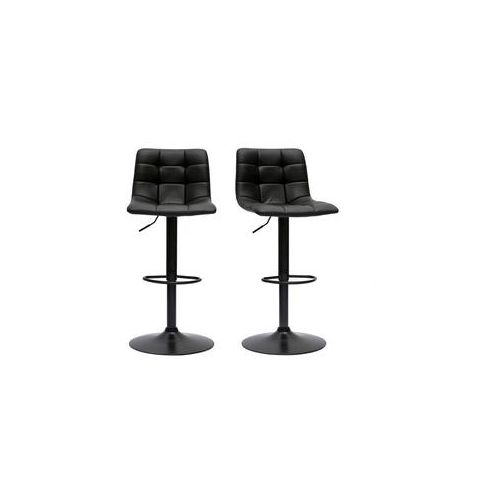 Design-Barhocker schwarz (2er-Set) MAXWELL