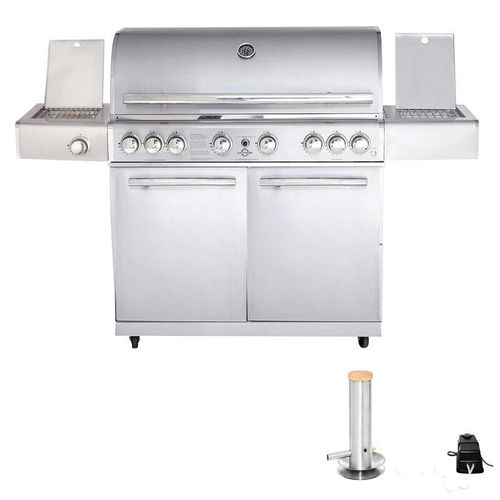 Allgrill – Top-Line Modular chef xl Gasgrill 6 Brenner/Seitenkocher/Backburner Grill mit STEAKZONE®/Smokesystem
