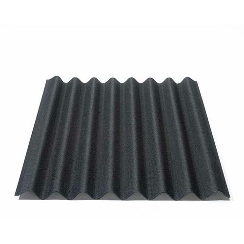 Easyline Dachplatte Wandplatte Bitumenwellplatten Wellplatte 1×0,76m – schwarz – Onduline