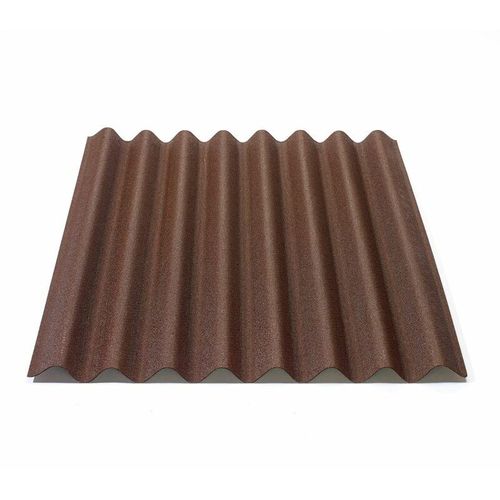 Easyline Dachplatte Wandplatte Bitumenwellplatten Wellplatte 1×0,76m – braun – Onduline