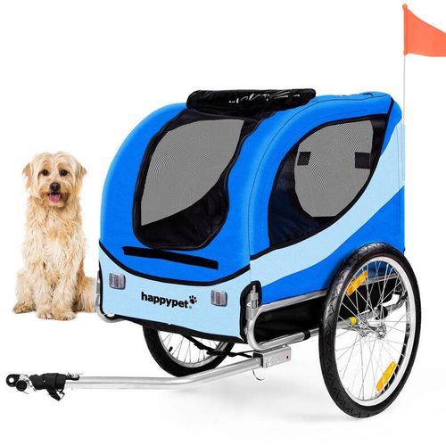 Hundefahrradanhänger mit Anhängerkupplung Hunde Fahrradanhänger klappbar Anhänger für Hunde Hundeanhänger Hundebuggy mit Luftreifen Für kleine bis