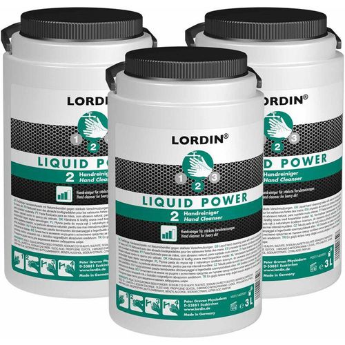 Lordin – Handwaschpaste liquid power – für starke Verschmutzungen, flüssige Paste – Menge:3