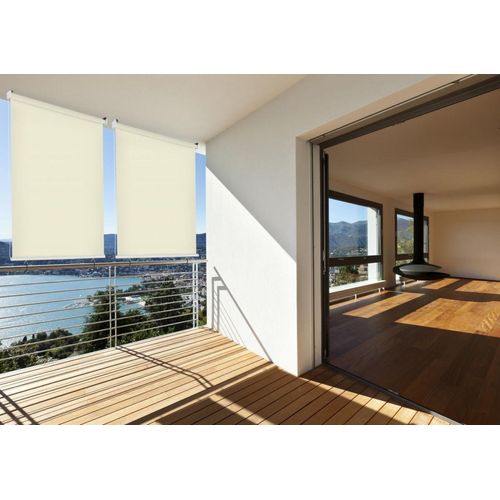 Sonnenschutz Außen/Balkonrollo 100x230cm creme