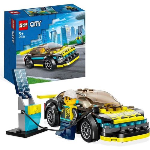 LEGO® Konstruktionsspielsteine Elektro-Sportwagen (60383), LEGO® City, (95 St), Made in Europe, bunt