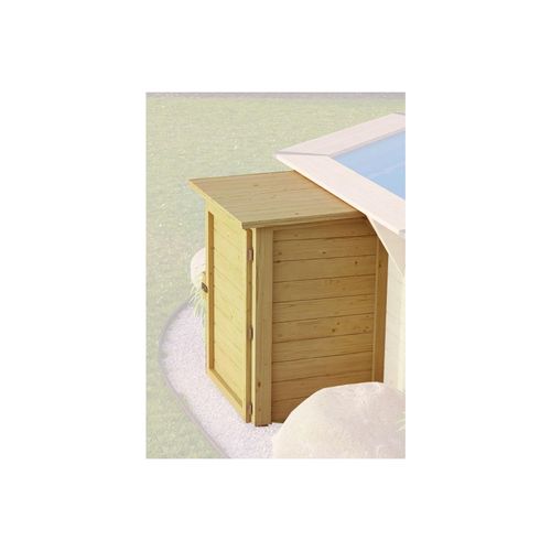 CHILLROI Holz Box für Pooltechnik Nordisches Fichtenholz 28mm Wandbohlen Stärke