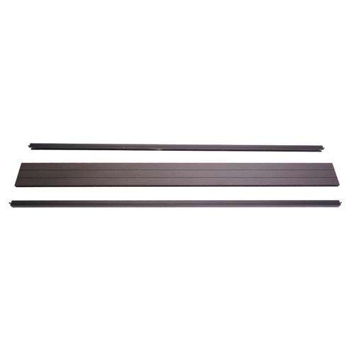 Abschluss-Set für WPC-Sichtschutz Savoie, Abschlussprofil Windschutz, Alu-Pfosten ~ 180cm, anthrazit