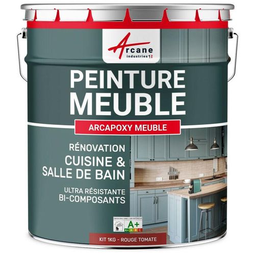 Arcane Industries – möbelfarbe für küche und bad : Buntlack – Möbelfarbe abwaschbar – Möbellack – Epoxidfarbe | Epoxyfarbe – Tomatenrot ral 3013