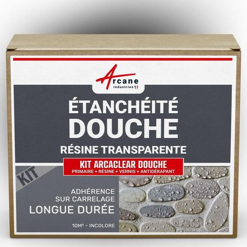 Kunstharzlack, transparent und wasserabdichtend – Für Dusche und Bad – kit arcaclear dusche – – 10m2 kit