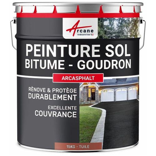 Arcane Industries – Bitumenfarbe arcasphalt : Bitumenanstrich – Asphaltfarbe – Teerfarbe – Kunstharzlack für Böden aus Bitumen, Asphalt, Teer