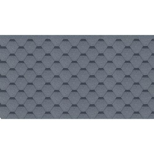 Bitumenschindeln-Set Hexagonal Rock H337GREY, Grau Bitumen-Dacheindeckung Timbela M337 für Gartenhaus – grey