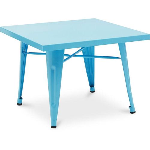 Kindertisch – Industriedesign – Metall – 60cm – Neue Ausgabe – Stylix Turquoise – Stahl – Turquoise