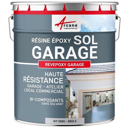 Arcane Industries – Epoxidharzlack: Garagenboden – revepoxy garage – Grau 4 ral 7047 – kit 25kg bis zu 80m² für 2 Schichten – Grau 4 ral 7047