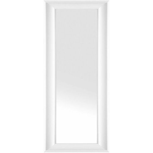 Wandspiegel weiß 51×141 cm Holzoptik Lunel – Weiß