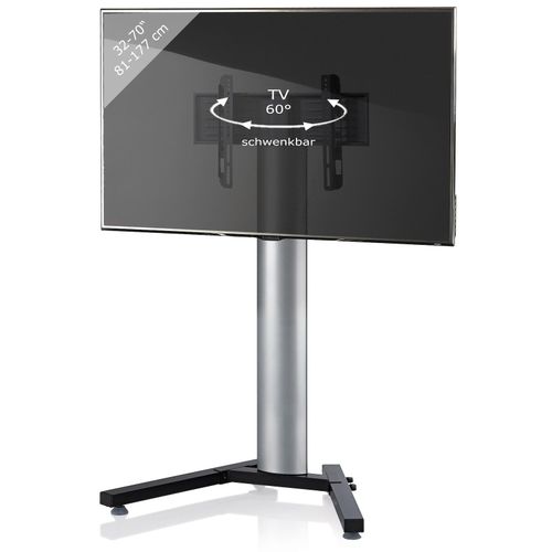 VCM TV Standfuß 26-70 Zoll VESA bis max. 600x400 Fernseh Ständer aus Alu TV Ständer Maße ca. H. 125 x B. 90 x T. 72 cm Fernsehstand Stadino Mini