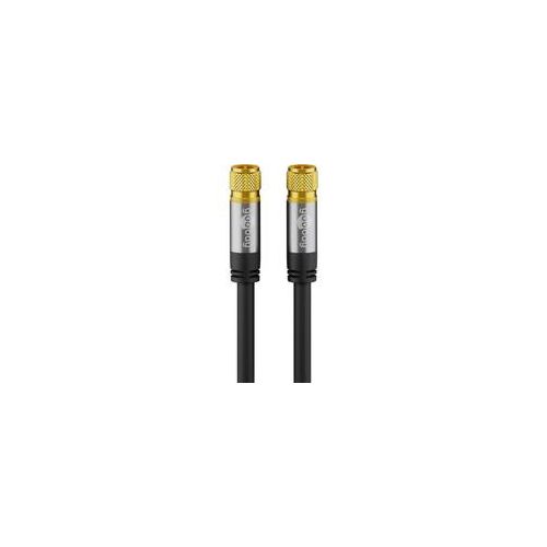 SAT-Antennenkabel (135dB typ), F-Stecker ></noscript> F-Stecker schwarz, 1 Meter