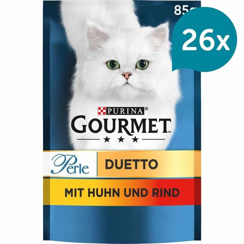 GOURMET Perle Duetto mit Huhn und Rind 26x85g