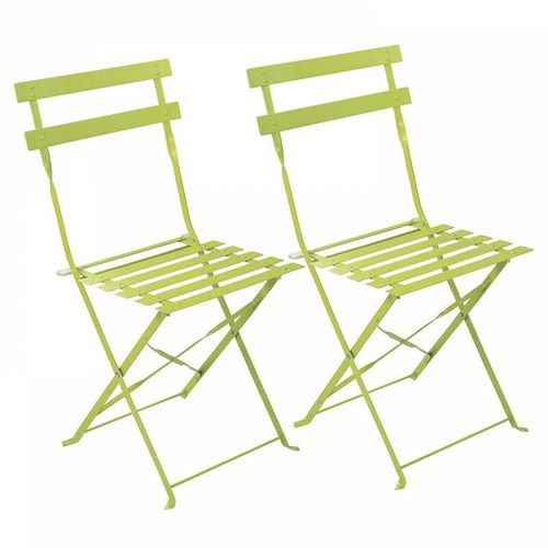 2er-Set Bistroklappstühle Grün – Grün