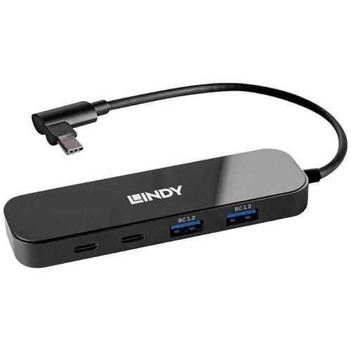 LINDY USB-Hub 4 Port USB-C® (USB 3.2 Gen 2) Multiport Hub Schwarz