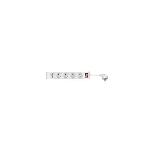 Steckdosenleiste 4-fach, 2x USB-A, mit Schalter weiß, 1,4 Meter