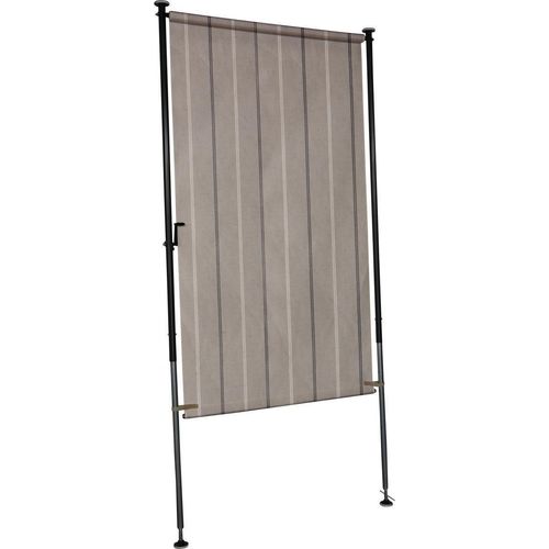 Balkonsichtschutz beige/braun 120 cm