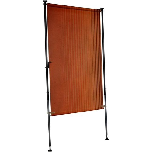 Balkonsichtschutz orange/braun 120 cm