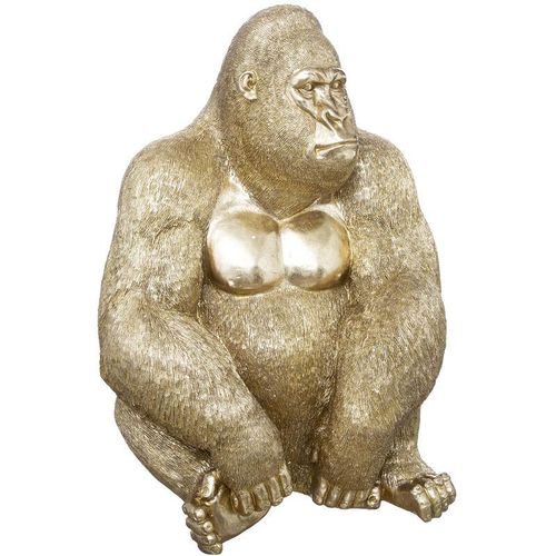 Gorilla-Statuette - Kunstharz - goldfarben - H61 cm Atmosphera Golden