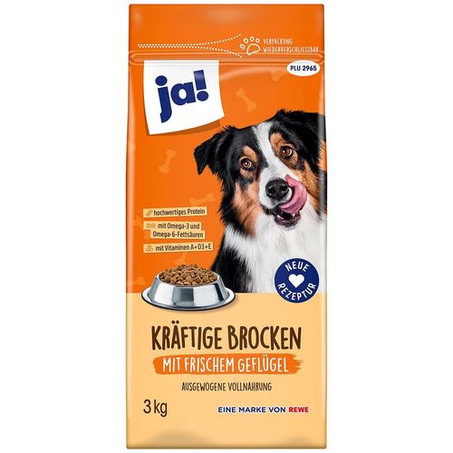 ja! Kräftige Brocken mit Geflügel 10x3kg