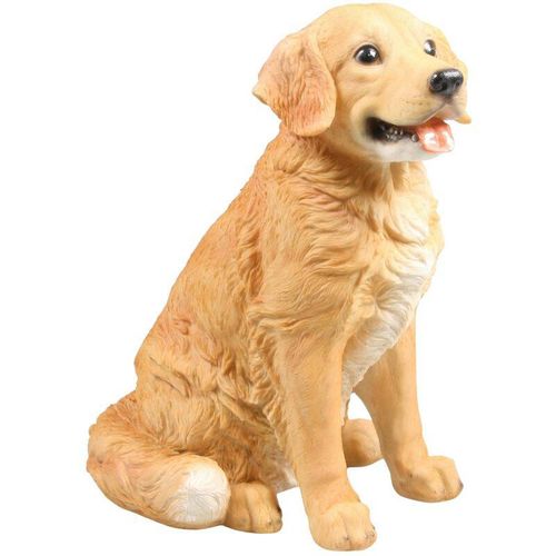 Golden Retriever Hund aus Kunstharz Sitzend