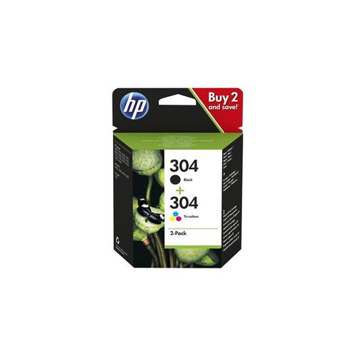 HP 304 / 3JB05AE 2-Pack - Tintenpatrone Farbe - Tintenpatrone Dye-based tricolour