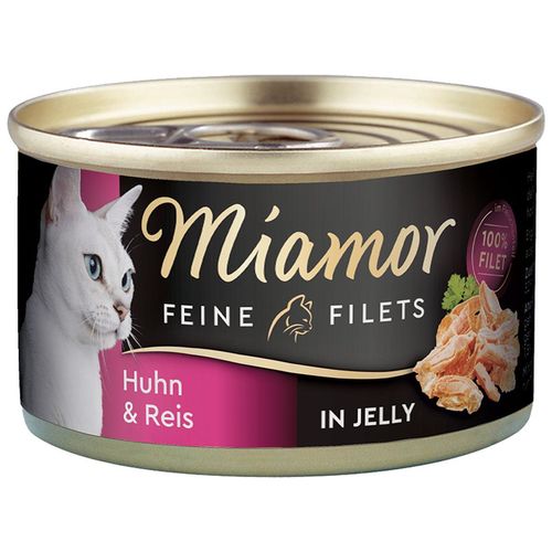 Miamor Feine Filets in Jelly Huhn und Reis 100g Dose 48x100g