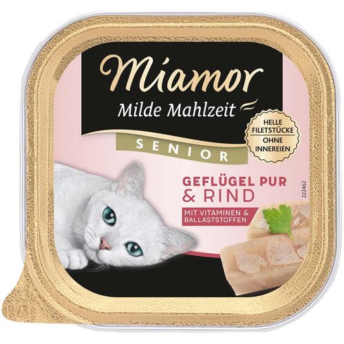 Miamor Milde Mahlzeit Senior Geflügel Pur & Rind 32x100g